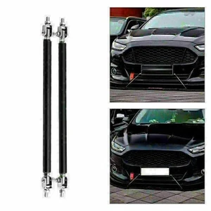 Einstellbar Vordere Stoßstange Lip Splitter Federbeinstange Kabelbinder Schwarz - Picture 1 of 3