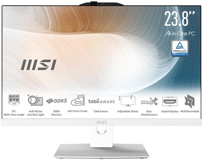 MSI Modern AM242P 1M All-in-One-PC 60cm (23,8") Weiß - Bild 1 von 4