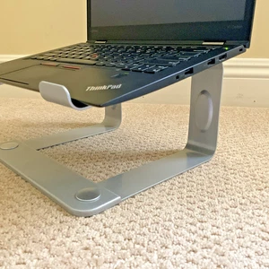 NEW LORYERGO Aluminum Laptop Stand Riser for Desk Ergonomic Fixed Height 17" - Picture 1 of 7