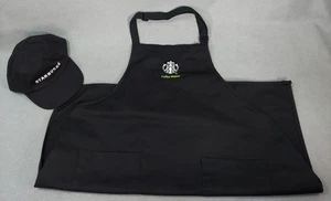 Delantal y sombrero Starbucks Coffee Master negro uniforme bolsillos OSFA barista café - Imagen 1 de 24