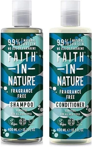 Faith in Nature Natural Fragrance Free Shampoo amp Conditioner Set Sensitive Veg - Picture 1 of 6