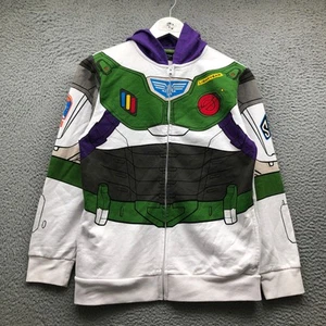 Disney Toy Story Buzz Lightyear Fleece Jacket Boys Youth L Full Zip White Green - Picture 1 of 9