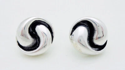 Steven Vaubel 5/8" Diameter Earrings in Sterling Silver 14k Gold Filled Posts - Image 1 of 4