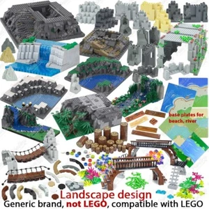 Bloc de construction pont grotte rivière paysage montagne colline rocheuse pour Lego - Photo 1 sur 120