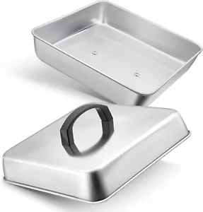 2Pz 9.3 Coperchio Basting per Griglia, Cupola Quadrata Acciaio Inox, BBQ... - Foto 1 di 2