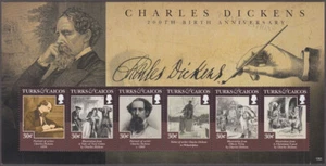 TURKS & CAICOS ISLANDS Sc # 1503a-f MNH SHEET 6 DIFF CHARLES DICKENS - Picture 1 of 1