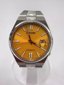 Citizen 8210-S126967 Data St.Acciaio Zaffiro Giallo Argento Automatico Da Watch - Foto 1 di 5