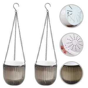 Self Hanging Planter Indoor Hanging Flower Pot Outdoor Hanging Plant Pot Basket - Picture 1 of 12