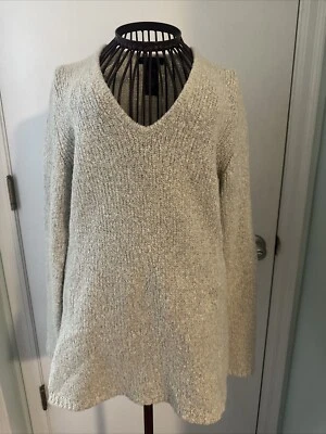 kenneth cole S светло-серый v-образным вырезом длинным рукавом туника шерсти свитер - Изображение 1 из 4