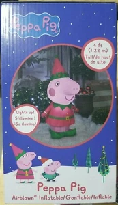 New 2021 Gemmy Halloween Christmas Xmas Airblown Inflatable Peppa Pig 4FT LED - Picture 1 of 7