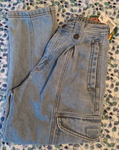 Vintage Bugle Boy Jeans Boys 7x tapered Leg Faded Acid Wash Denim NWT 23 1/2 " - Picture 1 of 7