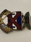 Vintage WWII 13th Infantry Regiment First At Vicksburg DI Pin Brass Enamel 1.25"