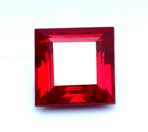 40 Ct Natural Red Ruby Princess Cut Certified Mozambique Unheated Loose Gemstone - Picture 1 of 10