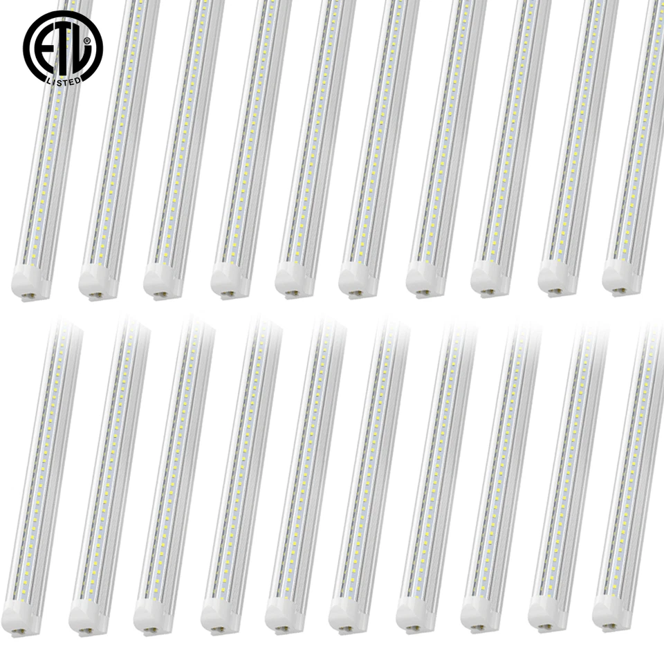 50 Pack JESLED T8 8FT LED Tube Light Bulbs 72W 6500K 8' LED Shop Lights Fixtures