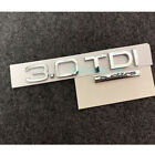 Do Audi 3.0 TDI quattro napis emblematy naklejka logo płaska odznaka srebrna