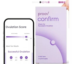 Proov Confirm Check For Successful Ovulation - 5 PdG Tests One Cycle - Exp 1/25 - Picture 1 of 1