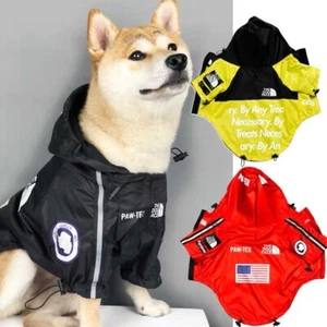 THE NORTH DOGFACE DOG RAINCOAT WATERPROOF SMALL/MEDIUM/LARGE BREED DOG CLOTHES - Picture 1 of 10
