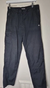 Women’s Craghoppers Solardry Trousers Size 12R Black Walking Hiking Outdoors - Picture 1 of 20