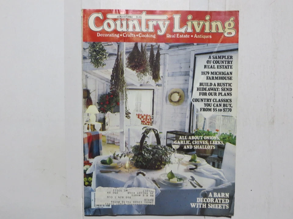Журнал Country Living для украшения антиквариата кулинарии рукоделия 1984 август 3 года - Изображение 1 из 1
