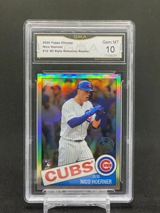 Nico Hoerner 2020 Topps Chrome '85 Retro Rookie Refractor #85TC-12 GMA Gem MT 10 - Picture 1 of 2