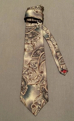 Corbata vintage Johnny Carson para hombre multicolor cachemira 100 % seda italiana hecha en EE. UU. Foto 1 de 4