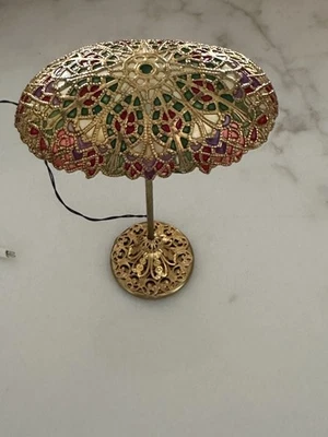 CASA DE MUÑECAS MINIATURA--LÁMPARA DE PIE ESTILO TIFFANY AÑOS 80 --1:12 RARA Foto 1 de 4