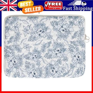 11Inch Laptop Sleeve Quilted Laptop Bag Floral Laptop Carrying Case(dark blue S) - Picture 1 of 5