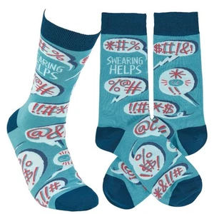 Calcetines unisex divertidos Swearing Helps - Imagen 1 de 4