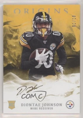 2019 Panini Origins Rookie Auto Gold /10 Diontae Johnson #RA-DJ Auto RC - Image 1 of 2