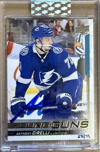 2019 BUYBACKS Anthony Cirelli AUTO #23/71 UPPER DECK YOUNG GUNS RC ROOKIE 2018 - Picture 1 of 2