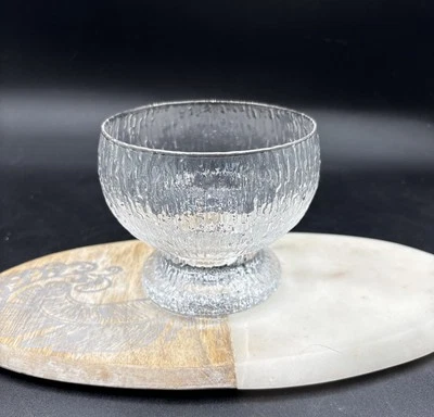 Iittala Kekkerit Cuencos de Vidrio Transparente con Patas Platos Postre Texturizado Finlandia 12oz Foto 1 de 4