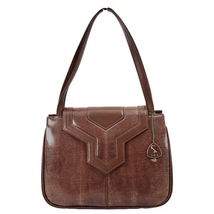 Yves Saint Laurent Shoulder Hand Tote Bag Leather Brown Vintage Authentic #878 - Picture 1 of 14