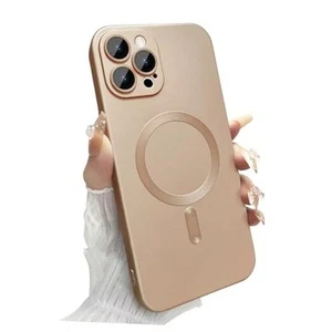 Magnetic case for iPhone 14 Pro Max Phone Case for Women, Matte Champagne gold - Picture 1 of 7