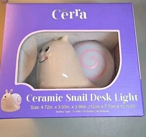 Cerra Ceramic Snail LED Desk Lamp Home Office Modern Lighting - Picture 1 of 1