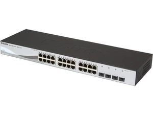D-Link 28-portowy gigabitowy inteligentnie zarządzany przełącznik | 24 GbE + 4 porty combo SFP| L3 - Zdjęcie 1 z 5