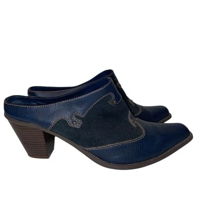 Botas ocidentais sapatos femininos tamanho 11 couro camurça salto mulas cowgirl cowboy rodeio - Imagem 1 de 4