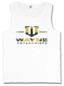 WAYNE ENTERPRISES TANK TOP GYM - Gotham Batman Bruce Dark Knight TV City Logo - Picture 1 of 2