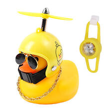 Rubber Duck Toy Car Ornaments Yellow Duck Dashboard Decorations with Helmet