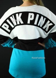 Victoria's Secret ROSA Túnica Universitaria Crew Gran Tamaño Sudadera Prenda para el torso Gráfico Logotipo - Imagen 1 de 3