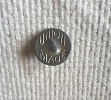 Antique Vintage Union Made Wobble Shank Button PAT. 1913-1918  3/4" wide