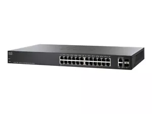 Cisco SF220-24P 24-Port Managed PoE+ Switch w/ 2 Gigabit SFP Rack-Mountable - Picture 1 of 6