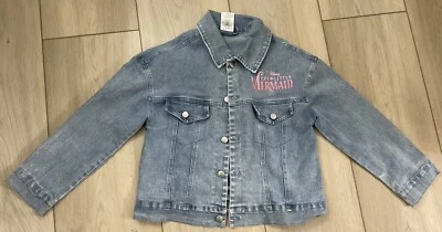 Chaqueta de mezclilla Jean Princesa Sirenita Disney azul claro mediana para niñas Foto 1 de 4