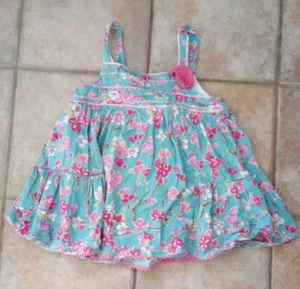 Monsoon Multicoloured Patterned Cotton Lined Summer Top UK Size 10-11 Years - Picture 1 of 6