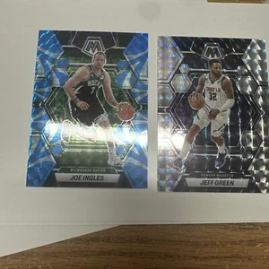 2022 Panini Mosaic Blue Shimmer Joe Ingles @ Silver Shimmer Prizm Jeff Green - Picture 1 of 3