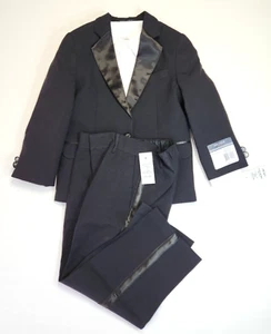 Nautica Boys tuxedo set formal suit black New 3 pc Sz 5 - Picture 1 of 7