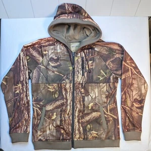 Master Sportswoman Camouflage Full Zip Hooded Jacket Sweatshirt Women Size Large - Picture 1 of 5