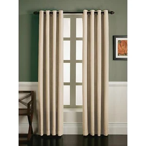Essential Home ONE Grommet Panel - Faux Linen Wheat 40x63"  - Picture 1 of 5
