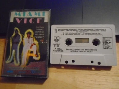 RARE OOP Miami Vice CASSETTE TAPE tv JAN HAMMER Phil Collins Tina Turner eagles - Image 1 of 2