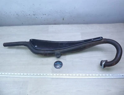 Kawasaki KD125 1979 Enduro K755-1) tubo silenciador cabezal escape con escudo térmico Foto 1 de 4