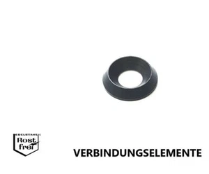 Schwarze Rosetten Vollmetall EDELSTAHL A1 SCHWARZ M3-M8 - Bild 1 von 1
